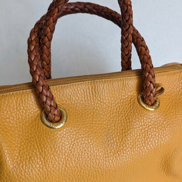 Orange Desmo Italian Leather Handbag - Picture 2 of 14